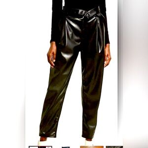 Open edit vegan leather trousers small vguc